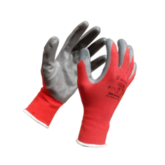 Guantes construcción rojos